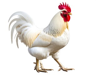 White rooster profile