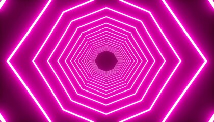 Neon pink hexagon tunnel (4)