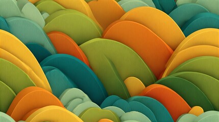 Obraz premium Seamless Colorful layered abstract waves with a dynamic design, perfect for modern visuals.