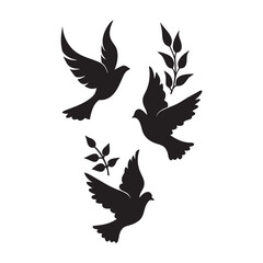 Obraz premium Sparrow silhouette vector illustration