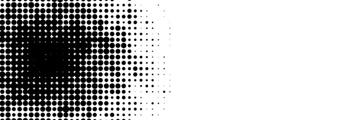 Halftone gradient. Dotted gradient, smooth dots spraying and halftones dot background seamless horizontal geometric pattern vector template set. modern vector ilustration