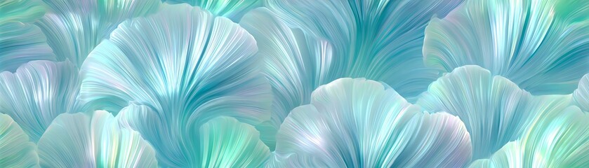 Seamless Abstract floral design featuring soft colors and flowing shapes.