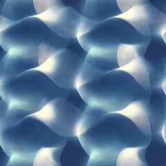 Seamless Abstract blue wave pattern on a light background, smooth and flowing texture.