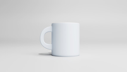 Classic White Ceramic Mug Front View