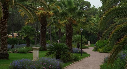 palm trees in the park