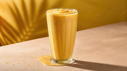Delicious mango smoothie recipe healthy breakfast drink summer beverage tropical fruit smoothie blended drink