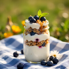 Blueberry Crisp Parfait. This breakfast parfait has all of the best flavors layered in one single cup!