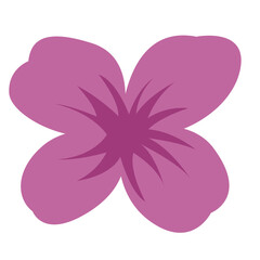 Purple flower head vector illustration, floral clip art and botanical decoration