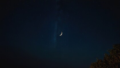 Fototapeta premium Closeup shot of the crescent moon 1