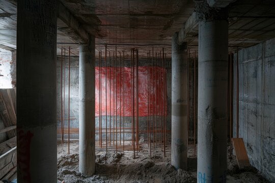 Under Construction Concrete Basement