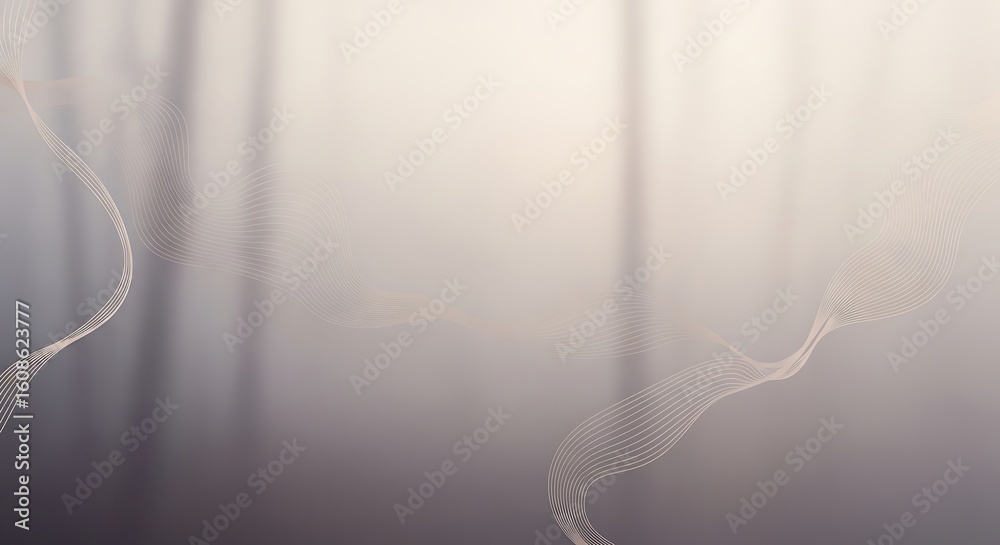 Aufkleber elegant and serene abstract background featuring smooth flowing lines and soft gradients creating