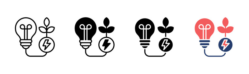Energy icon sheet multiple style collection