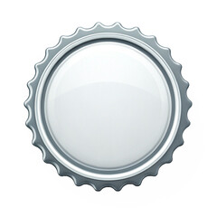 Thin rectangular tag with torn thread and neutral tones