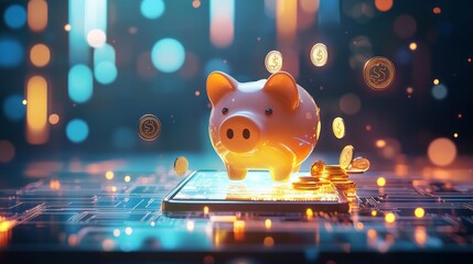 Imagine innovative piggy bank designed efficiently manage various digital currencies while tackling the evolving challenges of the modern finance industry the vast realm of cyberspace and technology