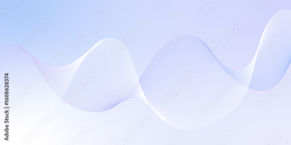 Fototapete modern glowing wavy lines with technology connection concept. abstract technology lines mesh backgro