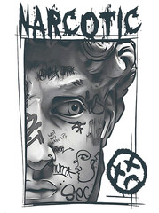 Streetwear design for tshirt, brutalism, urban street style, streetwear clothing design for print