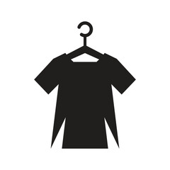 Black t shirt silhouette vector icon