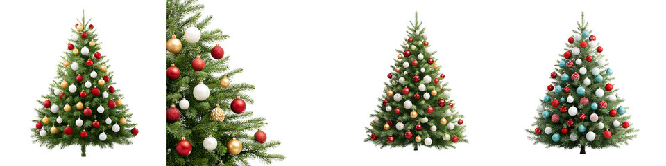 Christmas Tree Collection: Decorated Evergreen Trees for Holiday Season