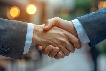Doctor talking to a pharmaceutical sales representative and shaking hands, highlighting professional collaboration in healthcare, Generative AI