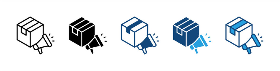 Brand Awareness icon set multiple style collection