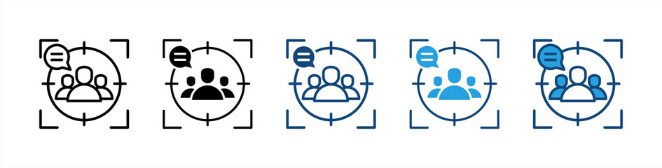 Focus Group icon set multiple style collection