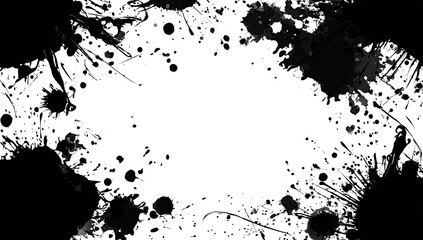 Fototapeta premium Abstract ink splatter frame (1)