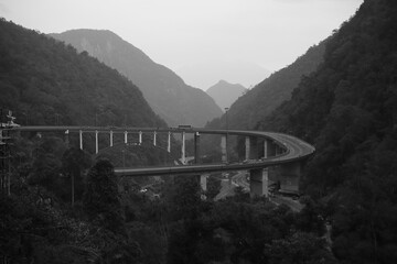 Obraz premium Kelok 9 Bridge is one of Iconic Place at Lima Puluh Kota West Sumatera Indonesia