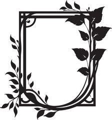Vintage Floral frame with leaves