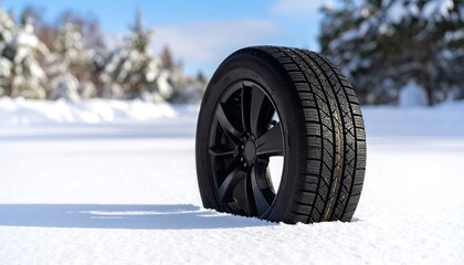 Winter tire in snow