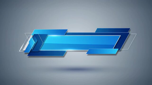 Modern blue geometric banner graphic