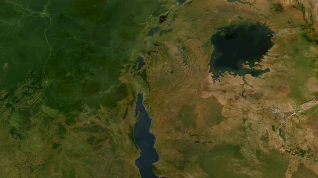 World map location of the country of Burkina Faso in 3D map Animation 1080p