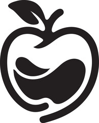 Modern and Minimalist Apple Illustration Depicting Wholesome Food Choices, Natural Ingredients, and Sustainable Practices for a Healthy Lifestyle