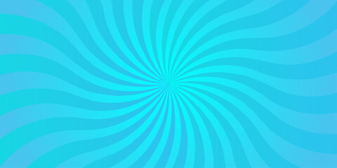 Abstract blue background with rays retro starburst abstract. Spiral radial striped backdrop design. Vector illustration pattern beam rays sunburst abstract background. Abstract comic colorful vintage. © armans