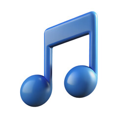 3d music note Blue png