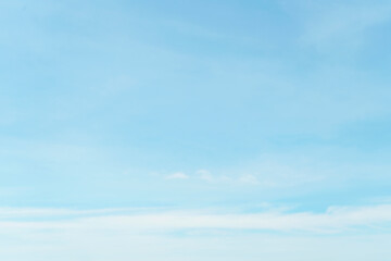 Beautiful clouds during spring time in a Sunny day. Blue sky and white fluffy clouds.