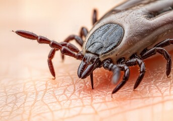 Dust Mite Bites on Human Skin, Macro Close-up