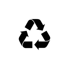 Obraz premium Recycle Icon silhouette vector flat illustration design.