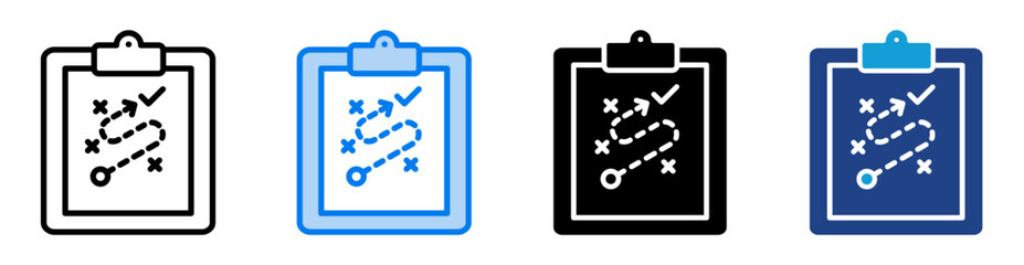 Strategic Planning icon set multiple style collection