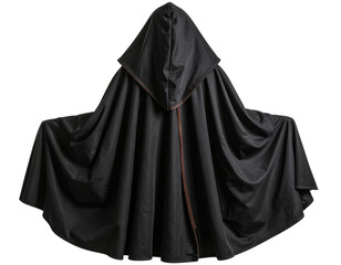 Naklejka premium Medieval Hooded Cloak Isolated on White Background PNG