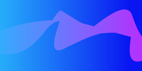 Abstract blue and pink banner template. Minimalist vector wavy solid line background with text for social media covers and headers.