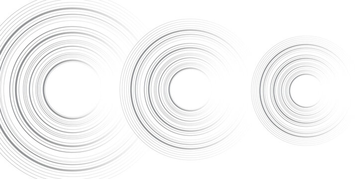 grey minimal circular abstract dynamic lines isolated on white background. Future technology banner concept. vector illustration. Abstract Computer technology background. network visual connection.	