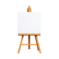 Blank canvas on an easel ready for artistic creation