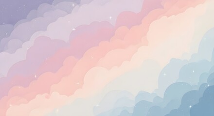 Fototapeta premium Pastel Cloud Gradient Abstract Soft Sparkles and Textures