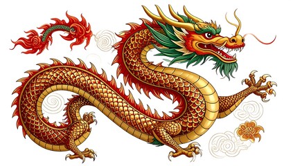 Obraz premium Majestic Oriental Dragon