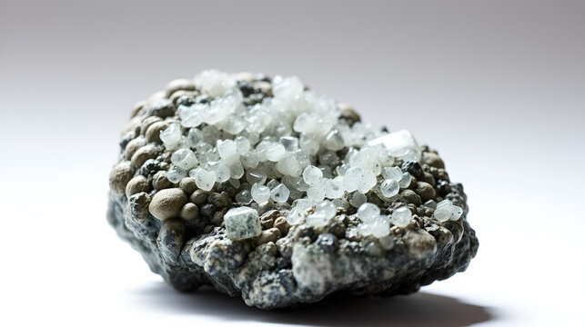 stone tektite isolated on white