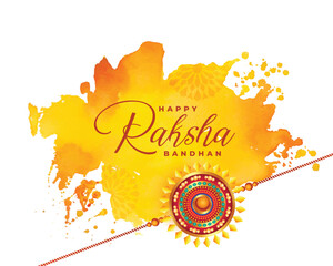 happy raksha bandhan holiday background with splatter effect