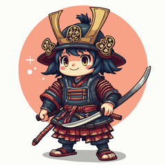 Cute Samurai Japan design very cool