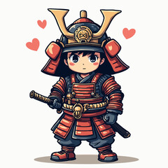 Cute Samurai Japan design very cool