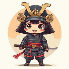Cute Samurai Japan design very cool