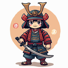 Cute Samurai Japan design very cool